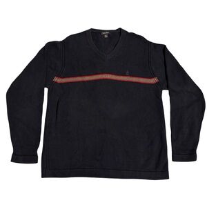 Vintage Nautica Tennis Cricket Navy Blue V-Neck Sweater Men's Extra Large XL